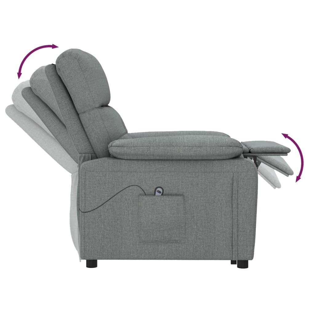 Sillón eléctrico reclinable, Sillón Relax, Sillones Reclinables, Butaca Reclinable, Sillon Lactancia, Sillon Individual, Sofa Relax, Sillon Orejero, de Tela Gris Oscuro