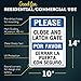 Please Close and Latch Gate Sign, Bilingual English and Spanish, 10x14 Inches, Rust Free .040 Aluminum, Fade Resistant, Made in USA by My Sign Center