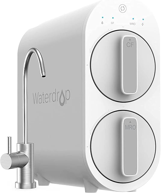 Waterdrop G2 Reverse Osmosis Water Filter System, 400GPD, 1514 Liters Per Day, RO Water Filter System, WD-G2-W