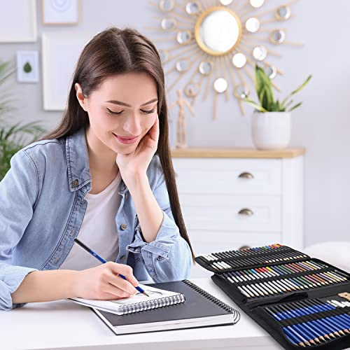 Pandafly P916-80 Pack Drawing Set Sketching Kit, Pro Art Supplies With 3-Color Sketchbook, Watercolor Pad, Colored, Graphite, Charcoal, Metallic Pencil, For Artist Adults Kids Beginner thumb #6