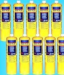 10 X MAPP Map Plus 435g Bottle Disposable Gas Cylinder plumbers torch jet burner