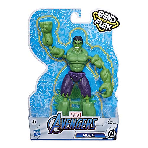 Avengers Marvel Bend And Flex Action Figure Toy, 6-Inch Flexible Hulk Figure, Includes Blast Accessory, For Kids Ages 4 And Up #TOP1