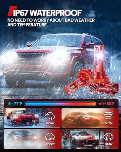 Image of Torchbeam H11 Bulbs Kit,45000 LM, 800% Superior Brighter H11 /H8 /H9 Fog Bulbs, [Build-in Canbus Decoder] 6500K Cool White Light with Fan, Plug and Play, Pack of 2