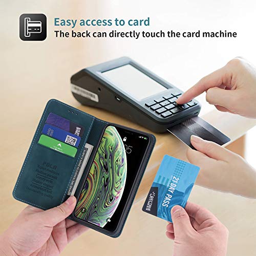 Capa tipo Carteira MOONCASE para iPhone XS Max, Capa Protetora Flip Magnético de Couro PU com Titula