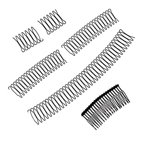 Peines de agarre lateral metálicos en U para cabello miniatura 1