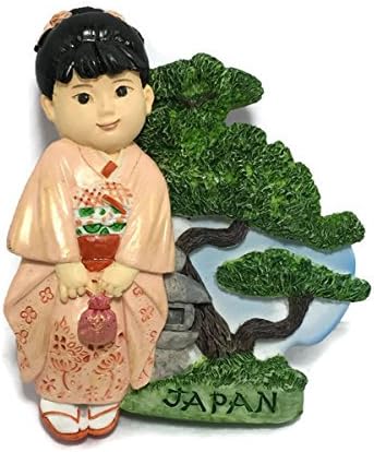 Souvenir Costume Kimono Clothing Japan Japanese Resin 3d Fridge Manget