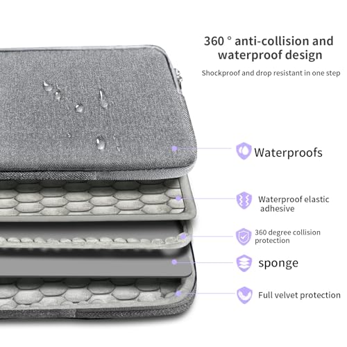 Image of MOCA Laptop Sleeve Case 15-15.6 inch, Shockproof Protective Computer Sleeve Cover with Accessories Pocket, Water Resistant Compatible for MacBook Dell HP Acer Asus Lenovo
