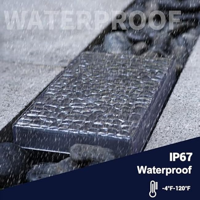 Solar Paver Color Changing Lights, 6x9 Recessed Brick Light, Heavy Duty IP67 Waterproof LED, Outdoor Lighting for Ground, Pool, Garden, Driveway (RGBW, 2Pack)