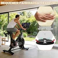 AEYINO Fahrradsitzkissen mit Gelkissen & Memory-Schaum I Ergonomischer Fahrradsitzbezug für Damen und Herren mit 3-Zonen-Konzept I Bequemer Fahrradsattelbezug für Peloton & Fahrradsitz (RC200) – Ansicht 5
