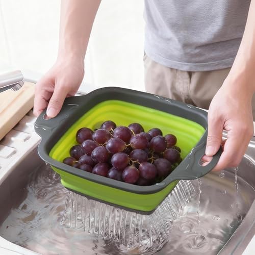 Collapsible Silicone Colander, Kitchen Strainer for Pasta, Vegeta...