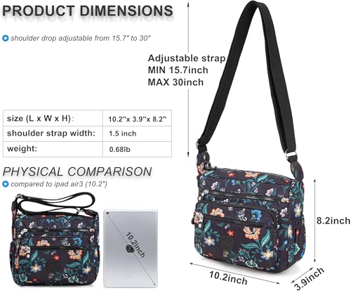 Image of Pealwel Women Shoulder Handbag Roomy Multiple Pockets Bag Ladies Crossbody Purse Tote Top Handle Satchel