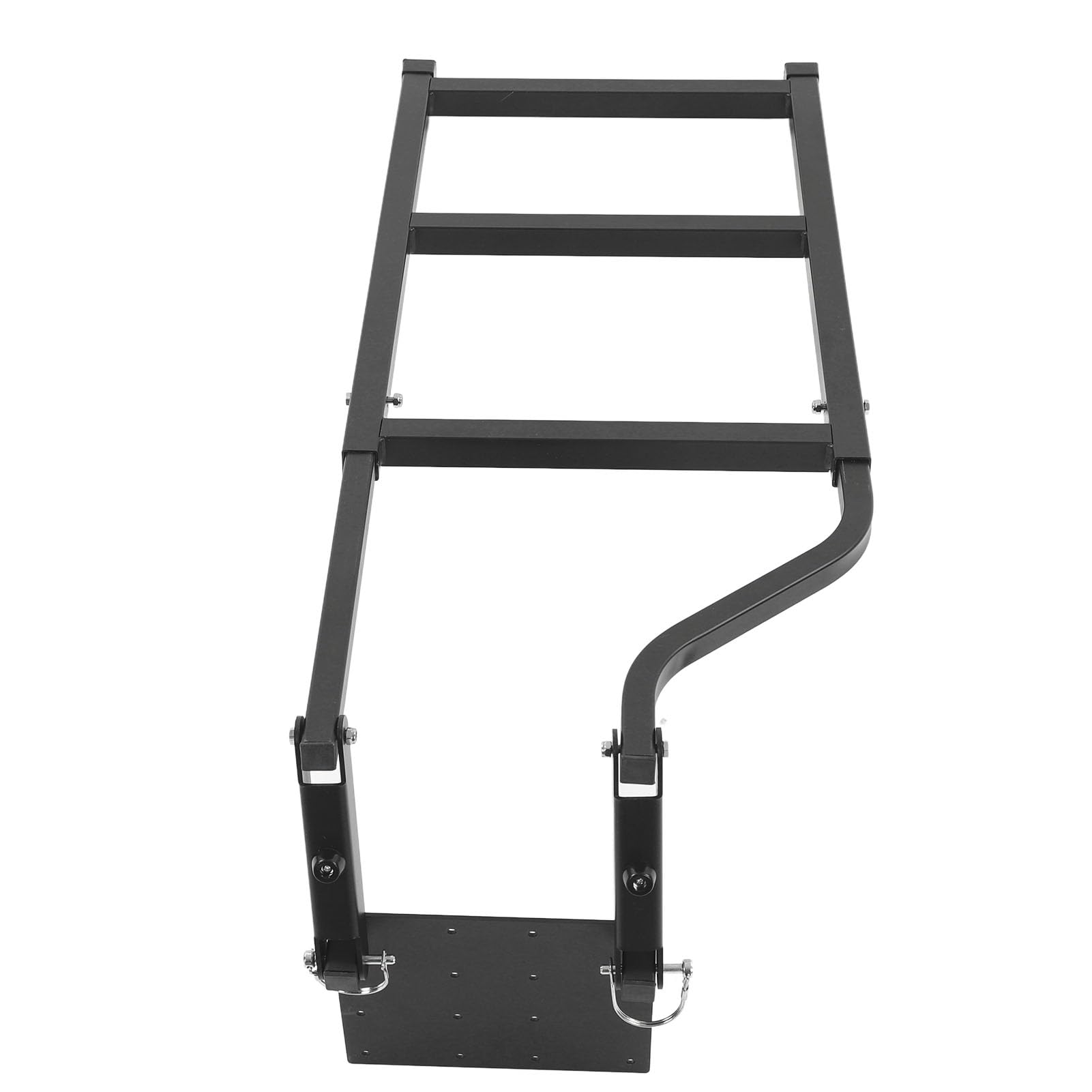 Échelle de Hayon de Camion Pliable Universelle en Fer pour la Plupart des Camionnettes, échelle de Hayon Réglable avec Vis Hexagonales en Acier Inoxydable, capacité de 300 LB,