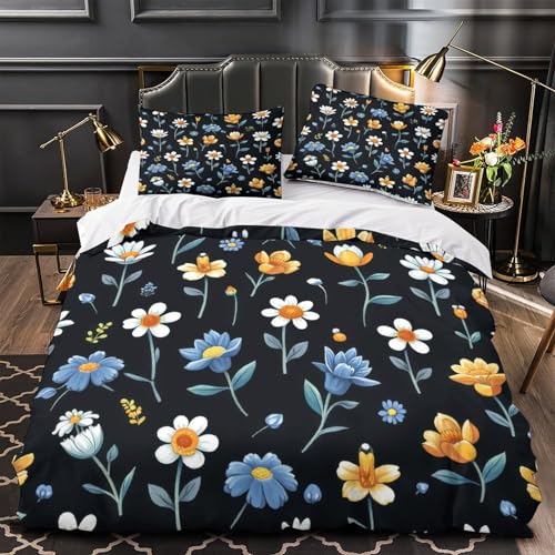 Housse de couette fleurs microfibre résistante sans repassage - 2