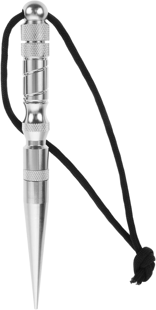 EXCEART Knitting Tool Bracelet Weaving Needles Stainless Steel Cord Weaving Tool Lightweight Compact Outdoor DIY Knitting for Ropes Laces Strings 6.69X0.98X0.78In