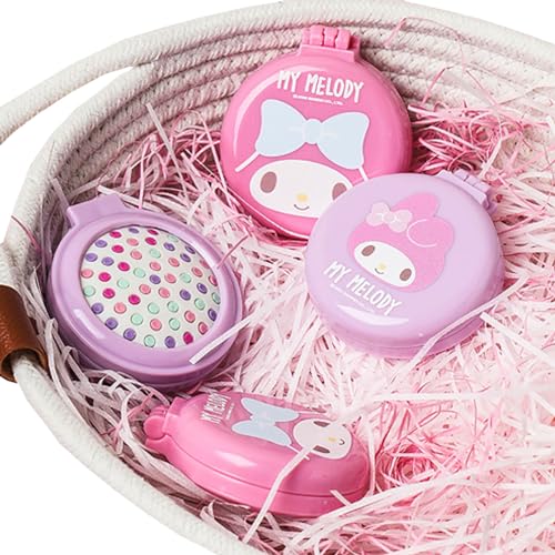 Brosse à cheveux compacte pliable avec miroir rose pour adolescente - 6