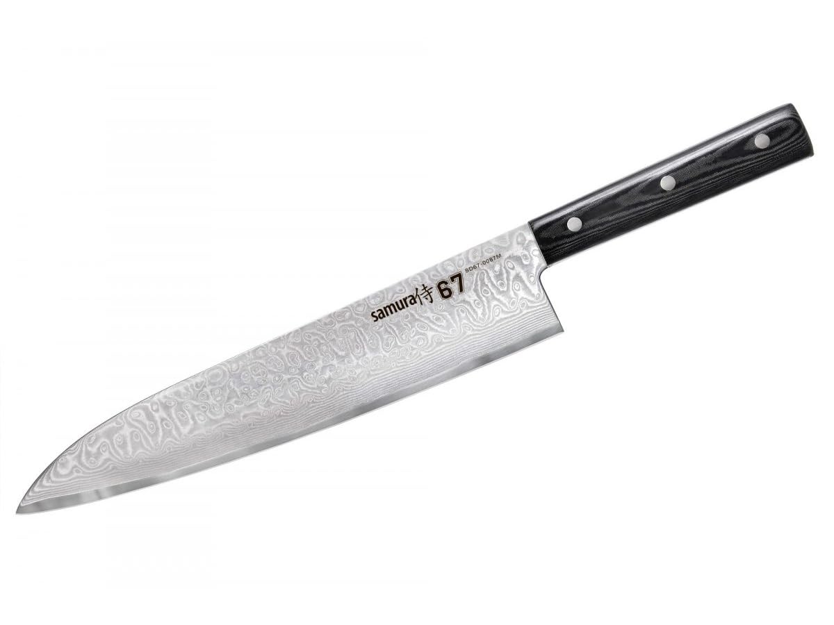 Couteau de chef de cuisine Samura en acier Damas 67 couches de 24 cm
