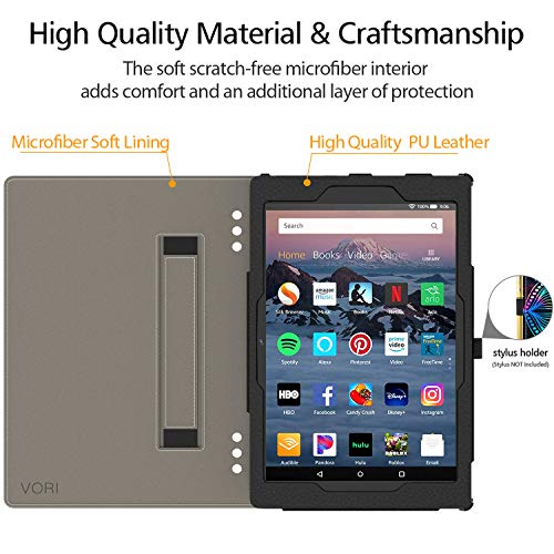 Retear Folio Case For All-New Amazon Fire Hd 8 & Fire Hd 8 Plus Tablet (Only Fit 10Th Generation 2020 Release), Premium Pu Leather Stand Protective Cover With Auto Wake/Sleep, Mandala Flower #TOP5