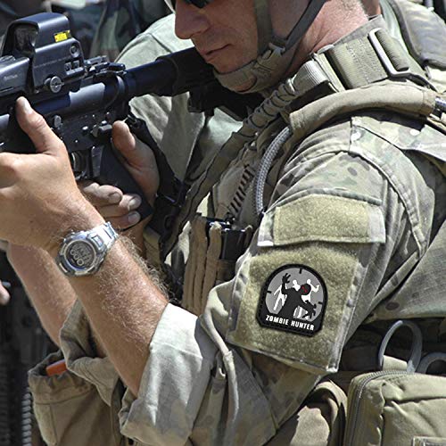 Zombie Hunter Iff Pvc Rubber Hook And Loop Patch - 50Mm（Grey） #TOP1