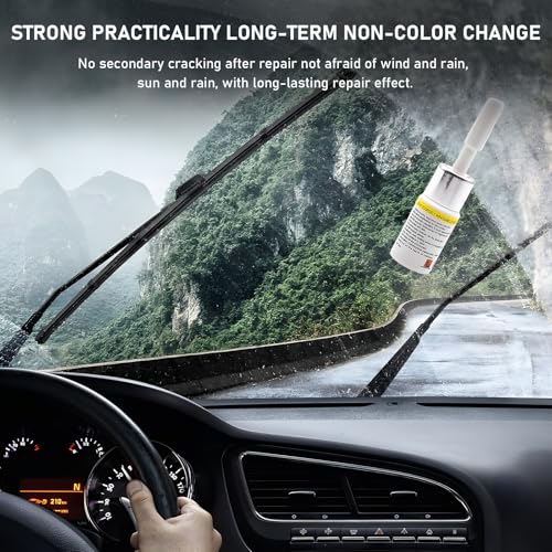 Image of Ohleats Windshield Repair Kit, Windshield Glass Crack Gone Repair Nano Fluid Resin Filler, Quick Repair Kit for Fixing Windscreen Chips Bulls-Eye Star-Shaped Crack, Car Accessories