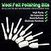 Keadic 100pcs Multifunctional Wool Felt Polishing Bits Mandrel Mounted Grinding Buffing Accessories Attachment Set - 1/8 Inch Shank