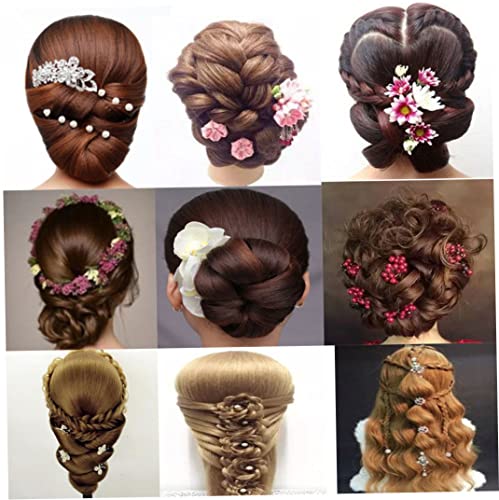 Tête coiffante 24,80 pouces avec cheveux synthétiques pour bijoux et cosmétique - 3