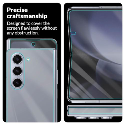 Image of FIRST MART Front and Back Matte Screen Protector for Samsung Galaxy Z Fold 5 / Z Fold5 with Installation Kit | TPU Anti-Glare Membrane, Fingerprint Working, Bubble-Free| Edge to Edge Coverage