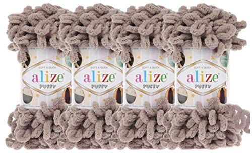 4 skn/Ball Alize Puffy Baby Big Loop Blanket Yarn 100% ...