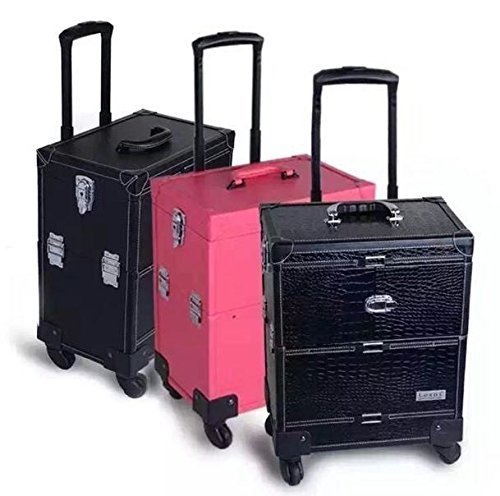 New 7 compartment Vanity Trolley case, vanity case, cosmetic case with mirror multi color