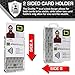 ID Stronghold - RFID Blocking Secure Badge Holder - Duolite 2 Card ID Holder - Poly Carbonate - Heavy Duty Hard Plastic ID Badge Holder - USA Molded and Assembled - FIPS 201 Approved - Clear