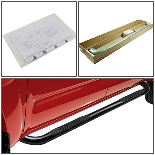 3 Inches Side Step Nerf Bar Running Boards Compatible With Chevy Colorado Gmc Canyon Isuzu I-Series Extended Cab 04-12, Mild Steel, Black Powdercoated #TOP15