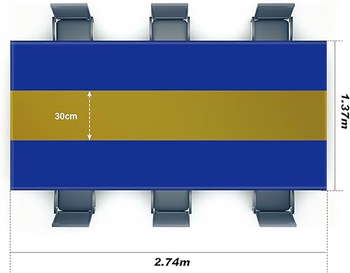 Miniatura 3 de Oudain Manteles de plástico desechables de 54 x 108 pulgadas, para mesas rectangulares, impermeables, para graduación, Día de la Independencia, 4 de