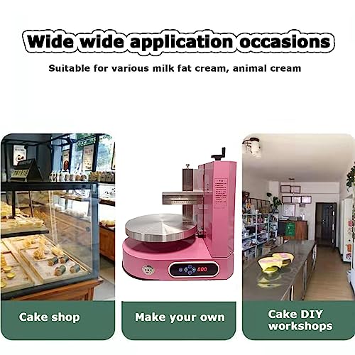 Esparcidor eléctrico de crema para tartas, herramienta de glaseado portátil ajustable para hornear pasteles de cumpleaños, dispositivo automático de raspado y alisado para un acabado perfecto