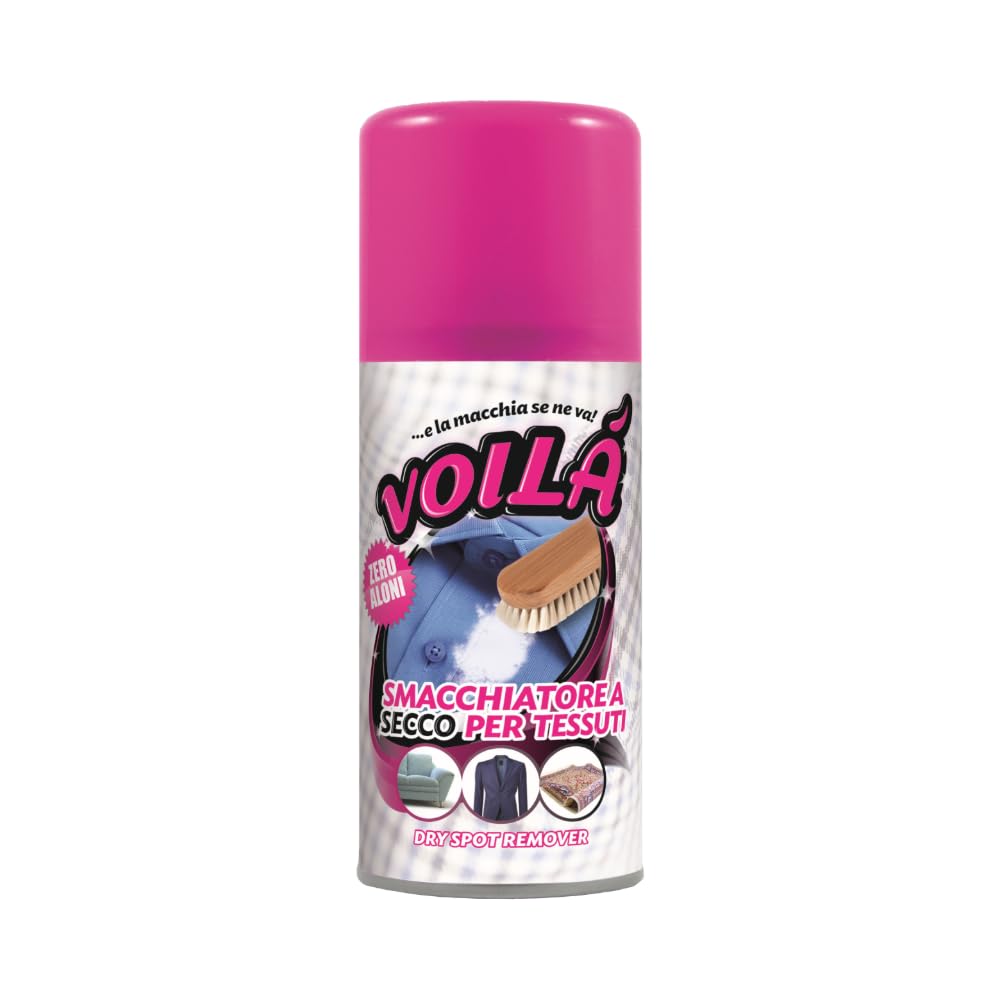 Voilà, Smacchiatore a secco spray per tessuti, Tappeti, Divani, Moquette, Elimina macchie in modo Istantaneo, Azione immediata senza aloni, 200 ml