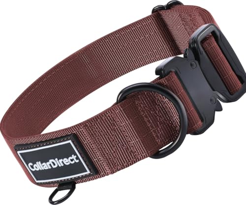 Image of Heavy Duty Waterproof Dog Collar, Double-Layered Nylon (Rust, 15-23) | Adjustable heavy-duty collar for medium /large dogs; rugged double-layered nylon built to handle active, daily wear and tear