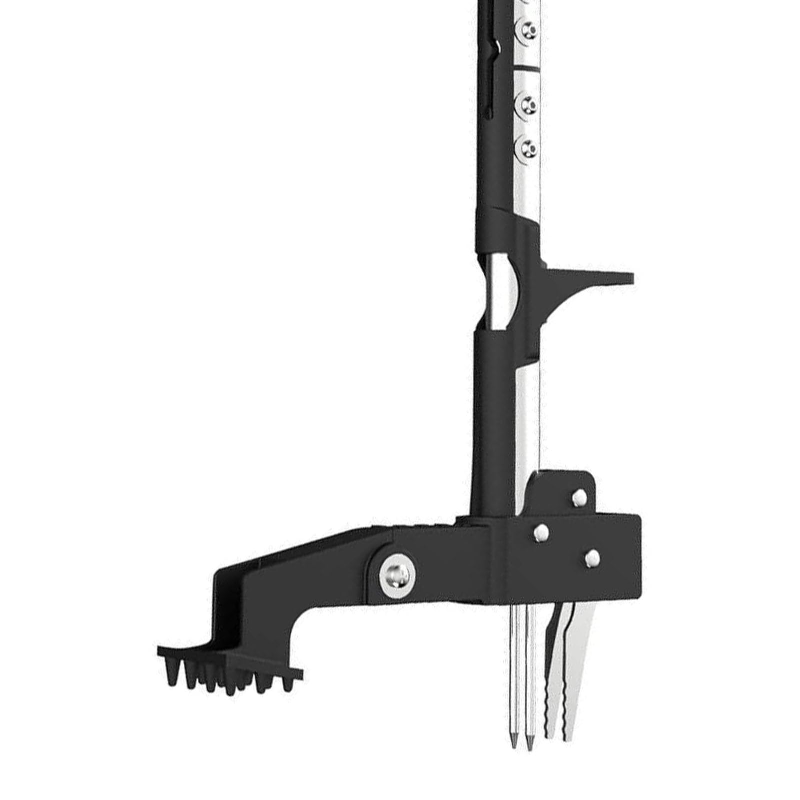 Bewinner Stehendes Unkrautstecher-Werkzeug mit 39,37 Zoll Ergonomischem Griff – 4 Hochfeste Edelstahlkrallen, Gartenjäter für Unkraut, Löwenzahn, Disteln – Verstellbarer Langer Griff für die