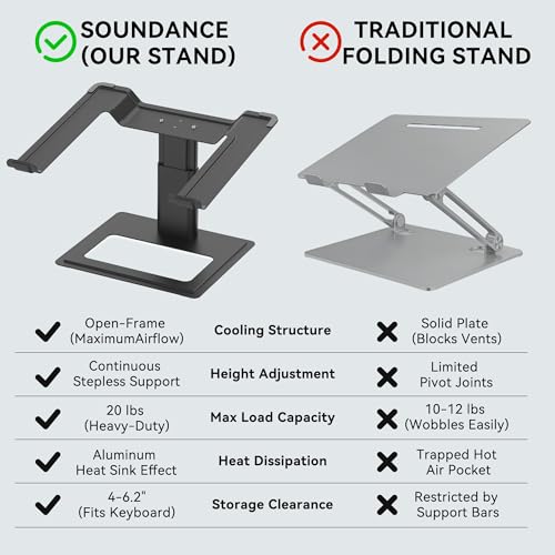 SOUNDANCE Adjustable Aluminum Laptop Stand — view 3
