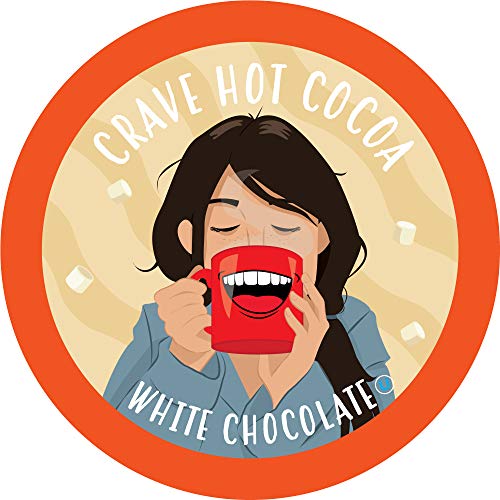 Crave Hot Chocolate Compatible with 2.0 K-Cup Brewers, White Chocolate, 40 Count