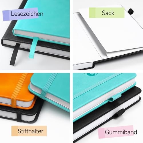 JAYSOO® Terminplaner 2026 Wochenplaner 21x14.5cm Tageplan und Stundenplan, 12 Monate Terminplaner Hardcover (Jan.-Dez.2026) für Arbeit, Lernen und Familienplan - Schwarz