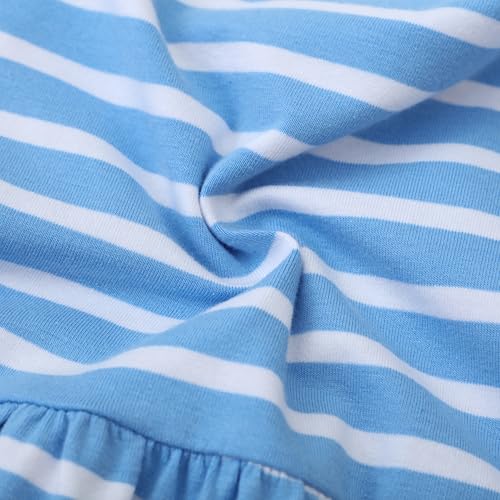 HILEELANG Toddler Girl Long Sleeve Dress Cotton Casual Jersey Shirt Playwear Applique Dress4