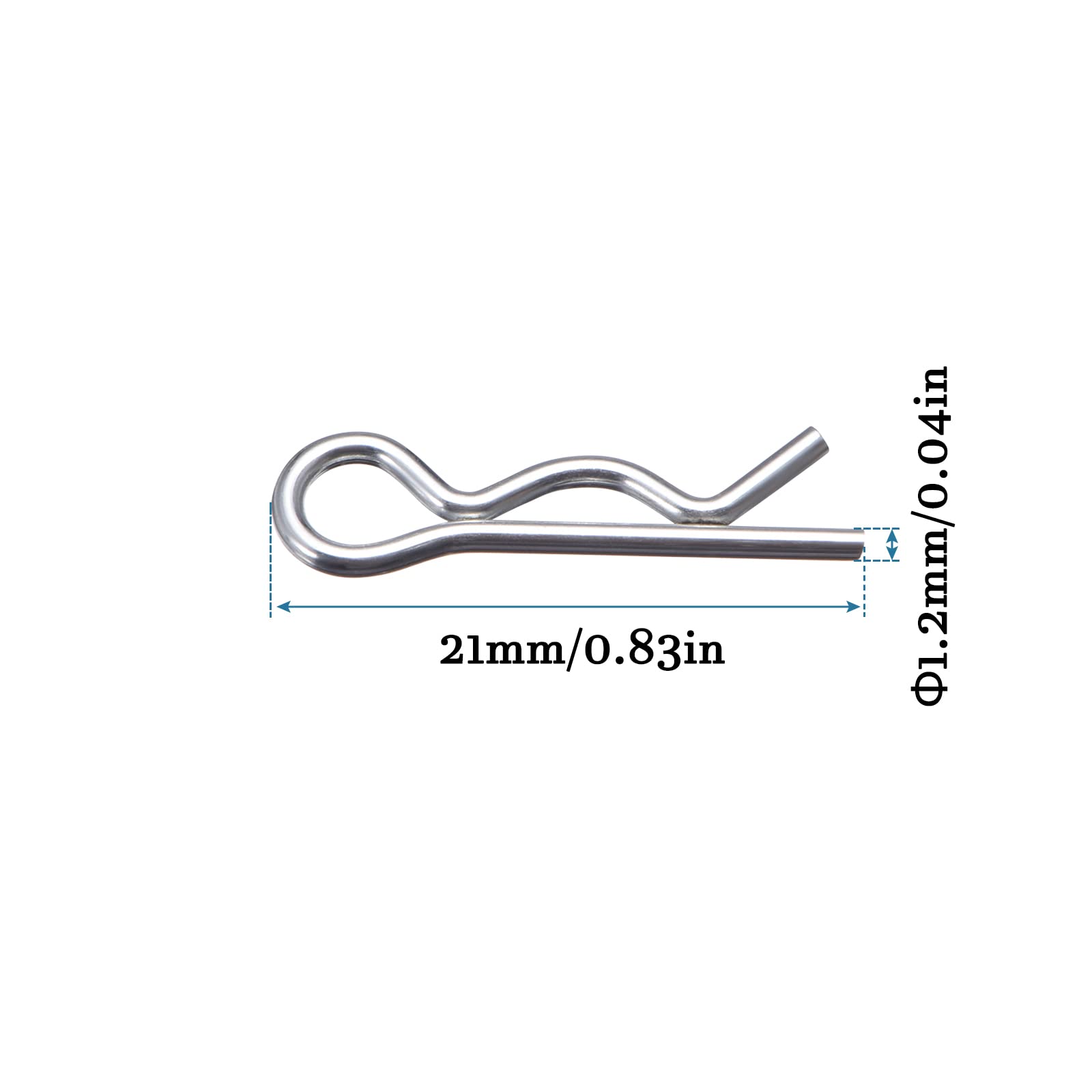 50 Perni A R Di Sicurezza In Acciaio - 1.2x21mm Per Attrezzi Agricoli, Sistemi Di Aggancio - Foto 13