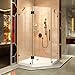 DreamLine Prism Lux 40 3/8 in. x 72 in. Fully Frameless Neo-Angle Hinged Shower Enclosure in Satin Black, SHEN-2240400-09