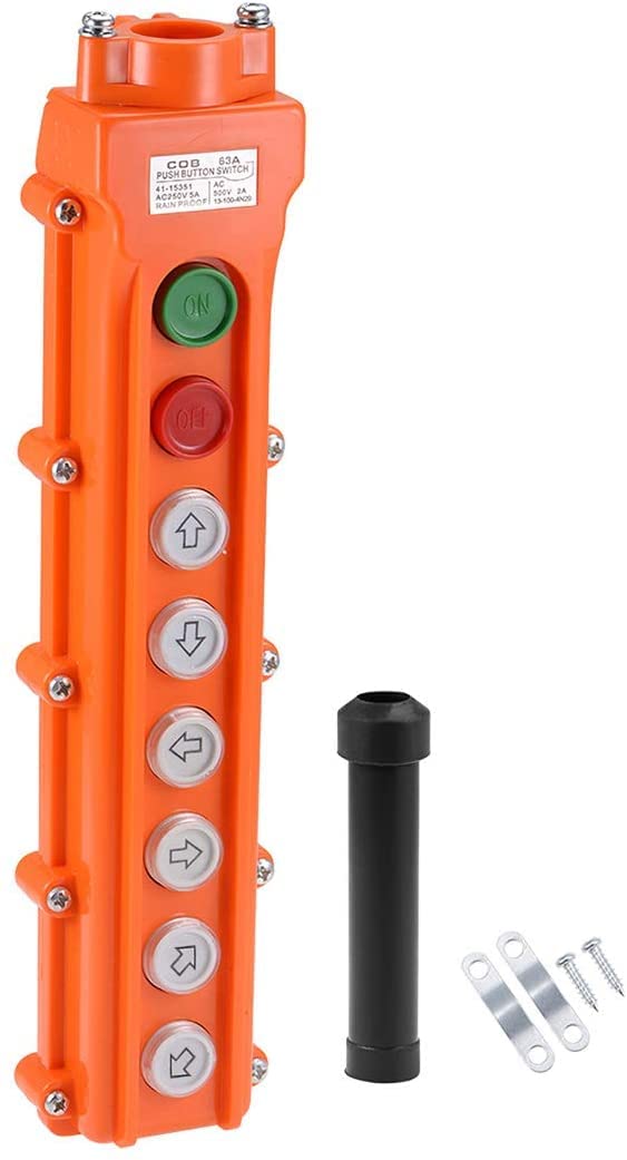 XYWHPGV Hoist Crane Pendant Control Station Push Button Switch 6 Ways+ON Off(731c9 692dc 4924e 4b453 c4a7a 4762b
