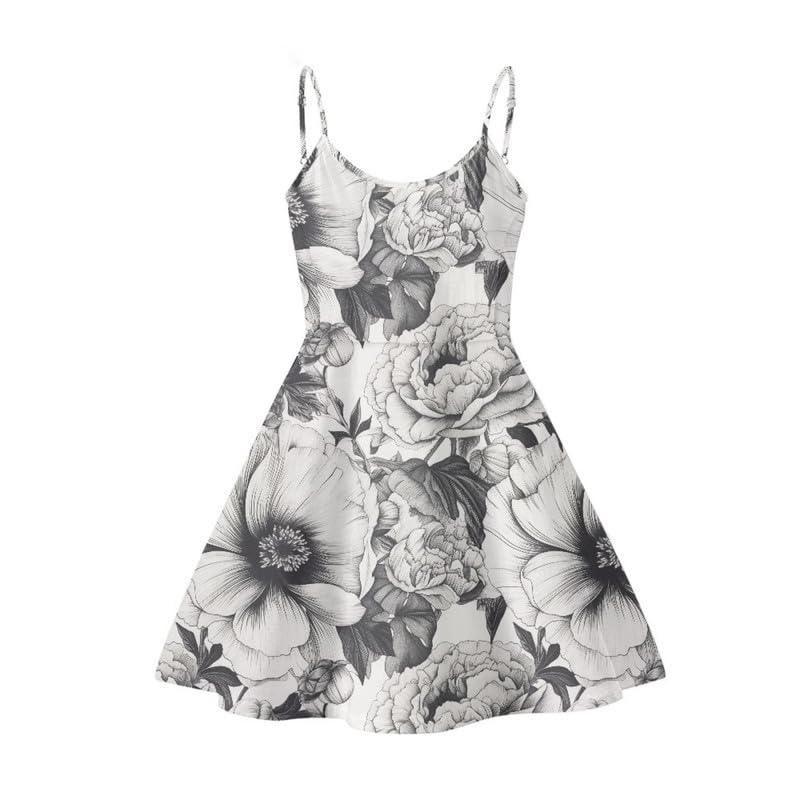 Image of Spaghetti Strap Midi Satin Dresses Summer Sleeveless Sundree Women Girl Beach Party Swing Dress