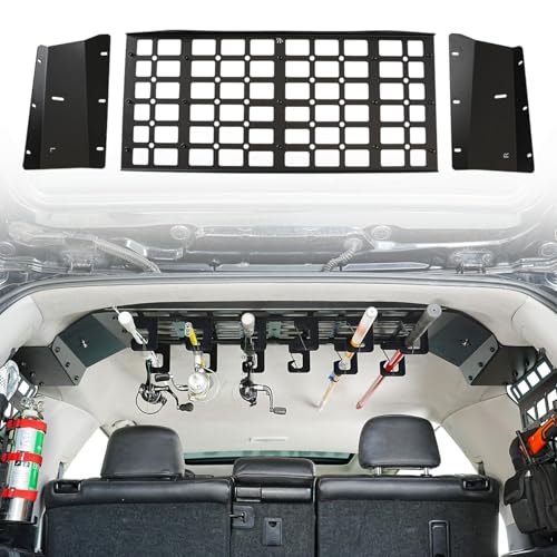 HIGH FLYING for Toyota 4Runner 2010-2024 Modular Storage Roof Overhead Molle Panel System Shelf Rack Trunk Organizer Car Accessories Aluminum (Installation requires Side Panels)