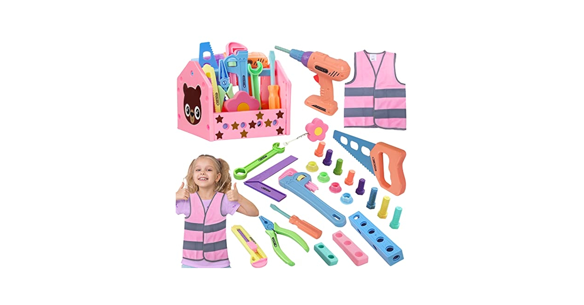 Amazon.com: Gifts2U Toy Tool Set for Girls Pretend Play Toy