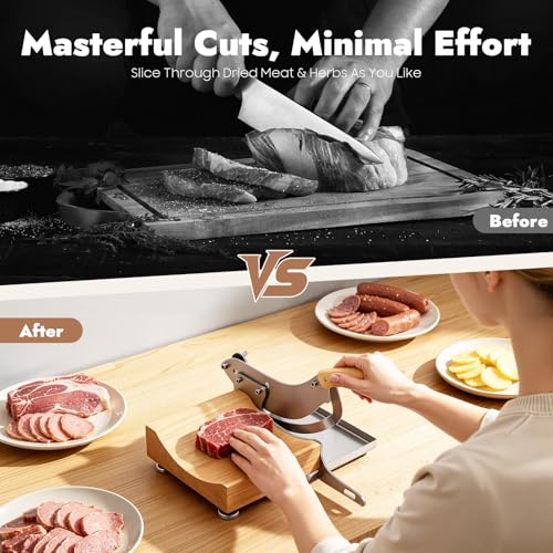 Rebanadora manual de carne congelada de acero inoxidable miniatura 5