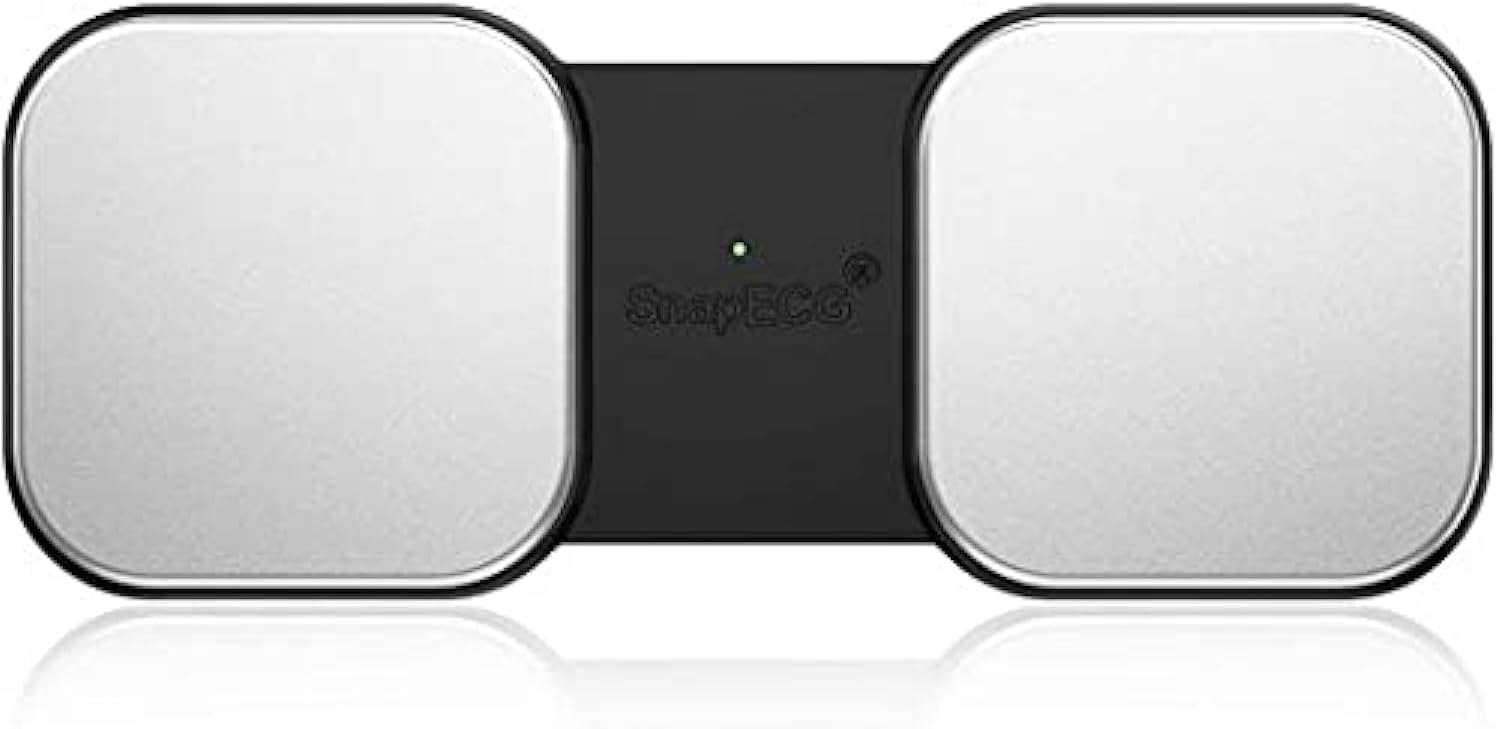ECG Monitor, Handheld ECG Heart Rate Monitors for Smart Phone, Wireless Heart Rhythm Tracking Without ECG Electrodes Required, Home Use SnapECG Portable EKG Devices for iPhone & Android