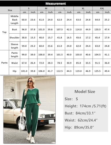 Image of Marvmys Women Long Sleeve Tracksuits Fashion 2 Piece Lounge Set Travel Outfits Jogger Set