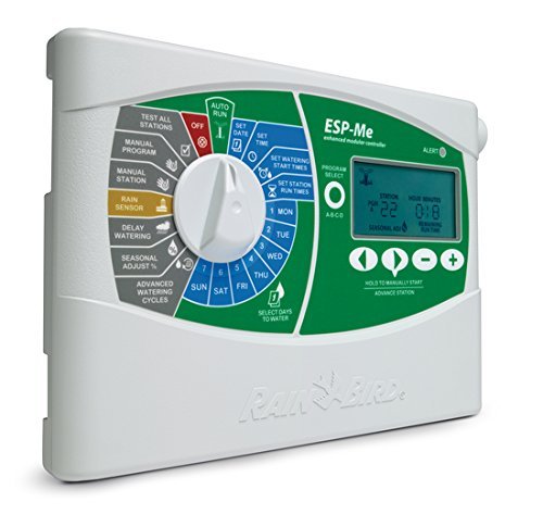 Rain bird - IESP4MEEUR - d'irrigation ordinateur, appareil de commande Type ESP de me Module de base/Contrôleur 4 stations, gris, 11 x 27,5 x 19,5 cm