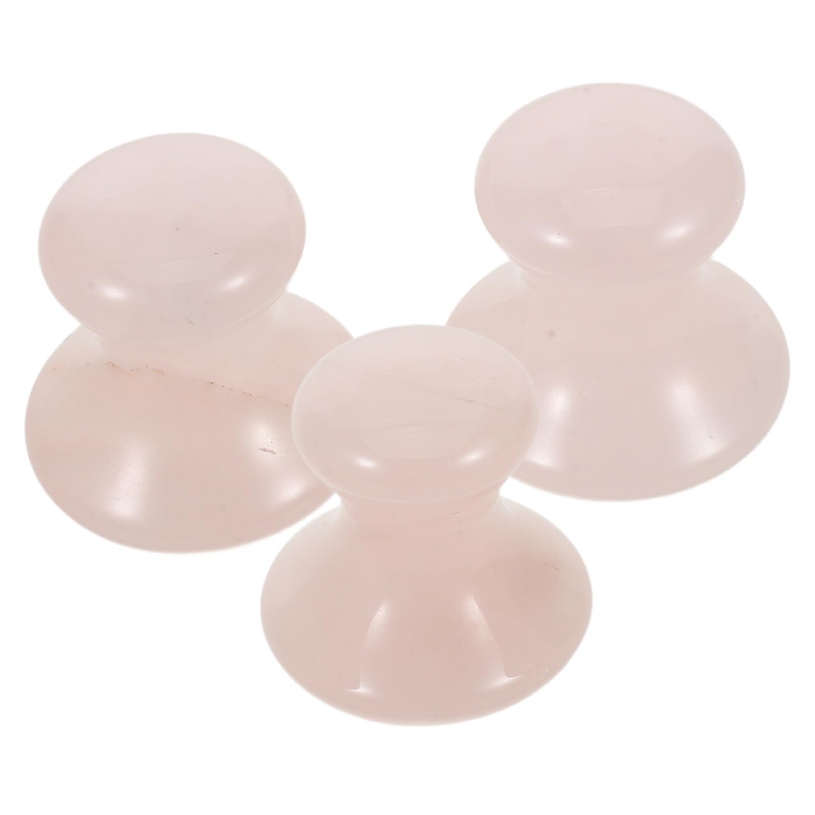 BESTYASH 3pezzi Rullo di Pietra Naturale per Massaggio Viso Strumento Gua Sha Fungo in Cristallo della Rinfrescante e Portatile Massaggiatore Facciale per Routine Viso